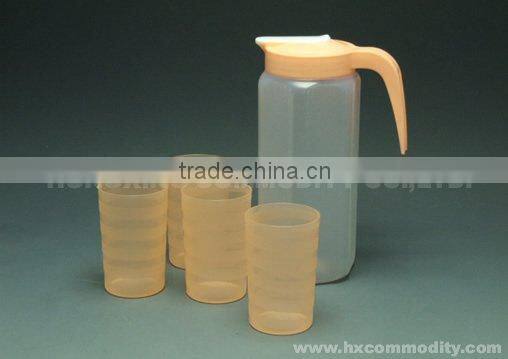 1.8L plastic cold water jug with cup set
