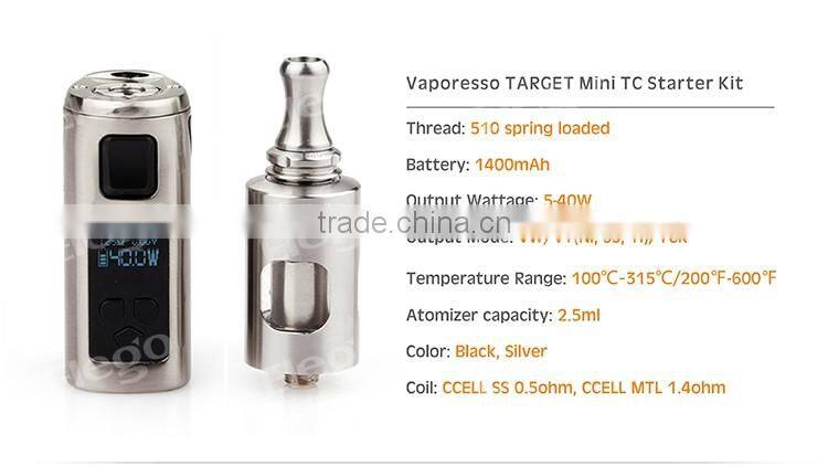 2016 Hottest and Newest Vaporesso TARGET mini TARGET Mini TC Starter Kit wholesale