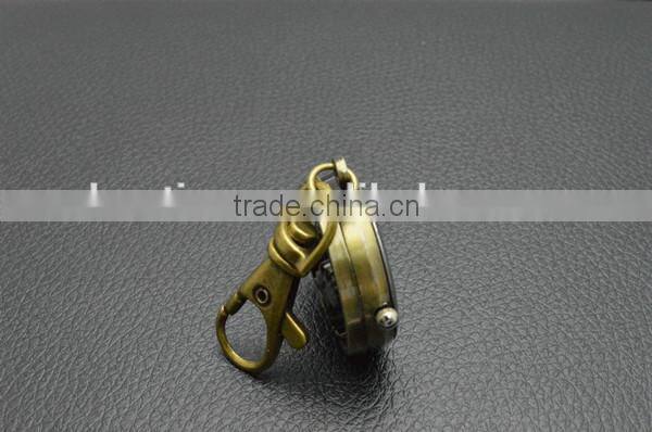 Mens cool eagle pattern pocket watch stainless steel back face coin watch