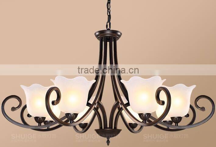 2016 new wrought iron candle chandelier