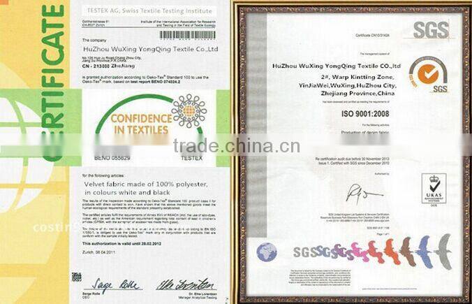 100% polyester tricot brushed nylex loop velvet fabric