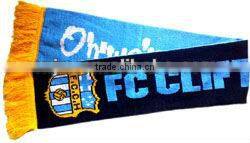 knitted soccer embroidery scarf designs