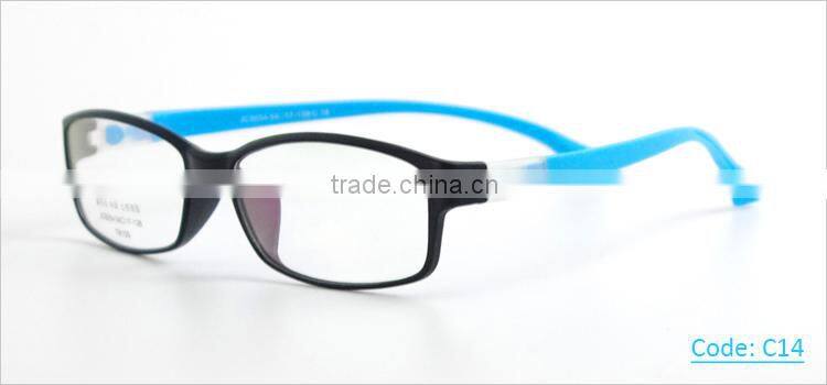 Latest TR90 full rim bright color stylish glasses frames for girls for men with changeable temple