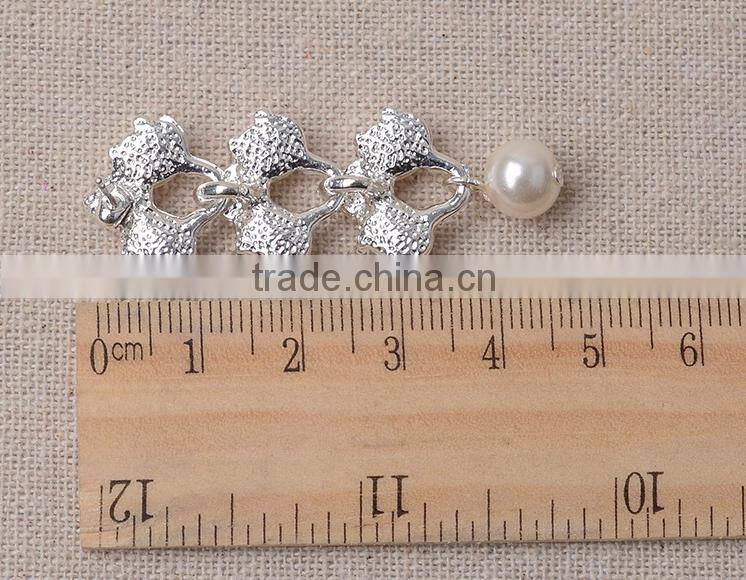 Women Wedding Dress Jewelry Sets Short Chain Pearl Necklace Earring Set