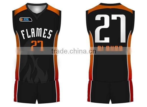 polyester dry fit custom sublimation volleyball men uniform/jersey custom volleyball