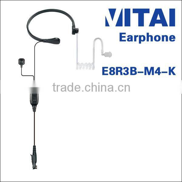 VITAI E8R3B-M4-K Throat Vibration Type Walkie Talkie Earphone