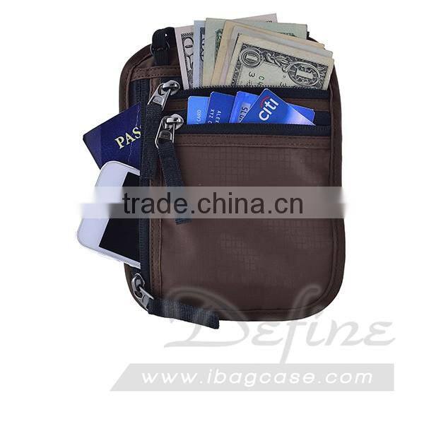 Travel Neck Wallet Passport Holder with RFID Blocking for Credit Cards