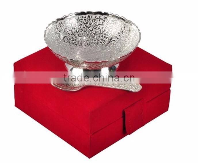 beautiful decorative new design silver plated bowl