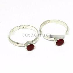 Special Secret !! Red Onyx 925 Sterling Silver Toe Rings, Unique Silver Jewelry, Sterling Toe Rings