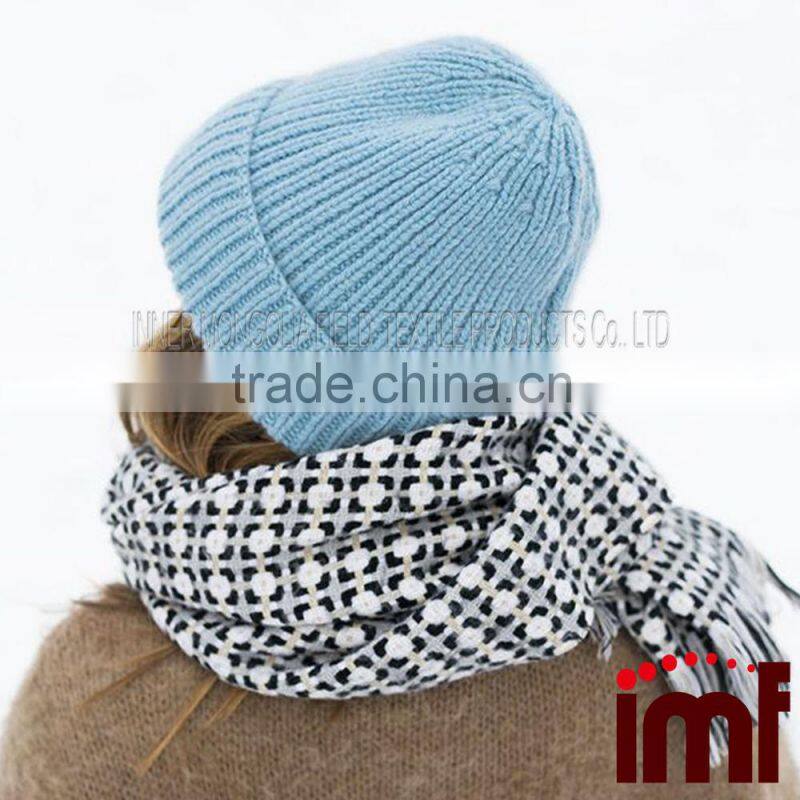 Cashmere Fashion Hand Knitted Winter Hat