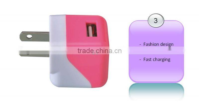 Mini design 5v 1a ul usb travel wall charger for mobile phone