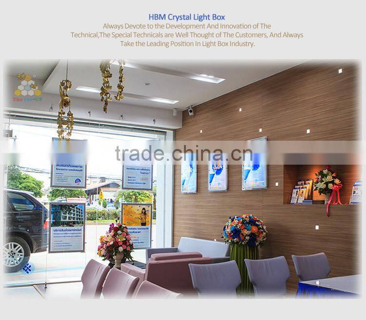 LED window acrylic crystal slim LED light box crystal light box