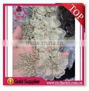 Fashion guipure lace fabric bridal sequins french net for wedding decorations