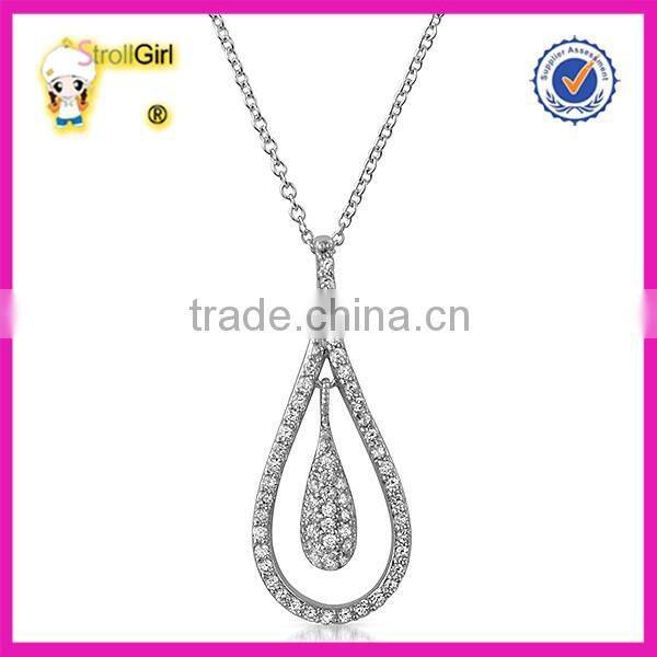 2015 new design fine jewellery necklace flower pendant antique silver