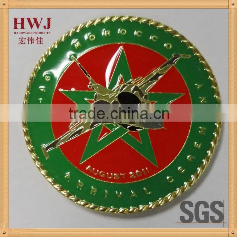 3D custom logo anti-brass plating metal challenge coin