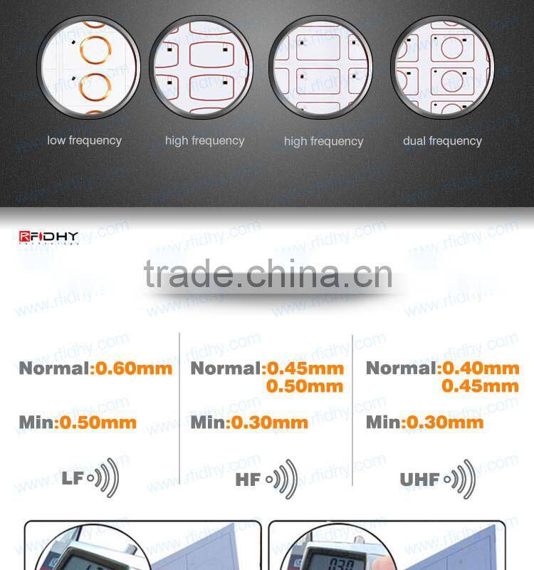 White or transparent rfid inlay rfid prelam with completely flat finish