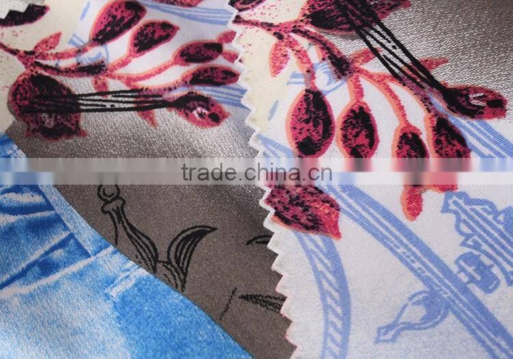 hot sales digital printed cotton spandex satin fabric