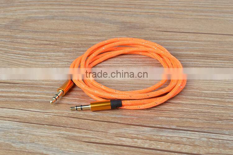 High end gold plated aux cable 3.5mm male to male audio cable extension cable