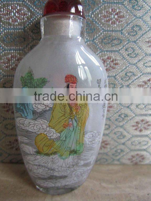 Chinese Traditional snuff box c/w Peking opera facial masks