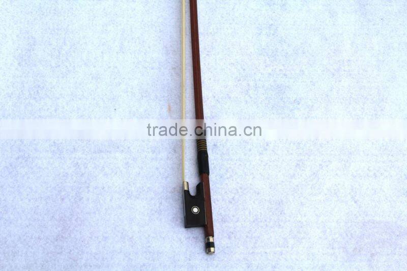 Quality pernambuco round stick violin bow round bow ebony frog