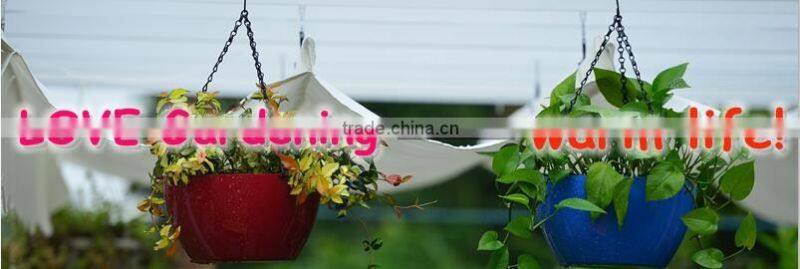 hanging flower pot , Home Garden Plastic Flower Pot ,Hanging Planter With Iron,hanging basket,