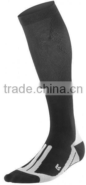 Mens knee high sportswear black running socks, compression socks running, running compression socks
