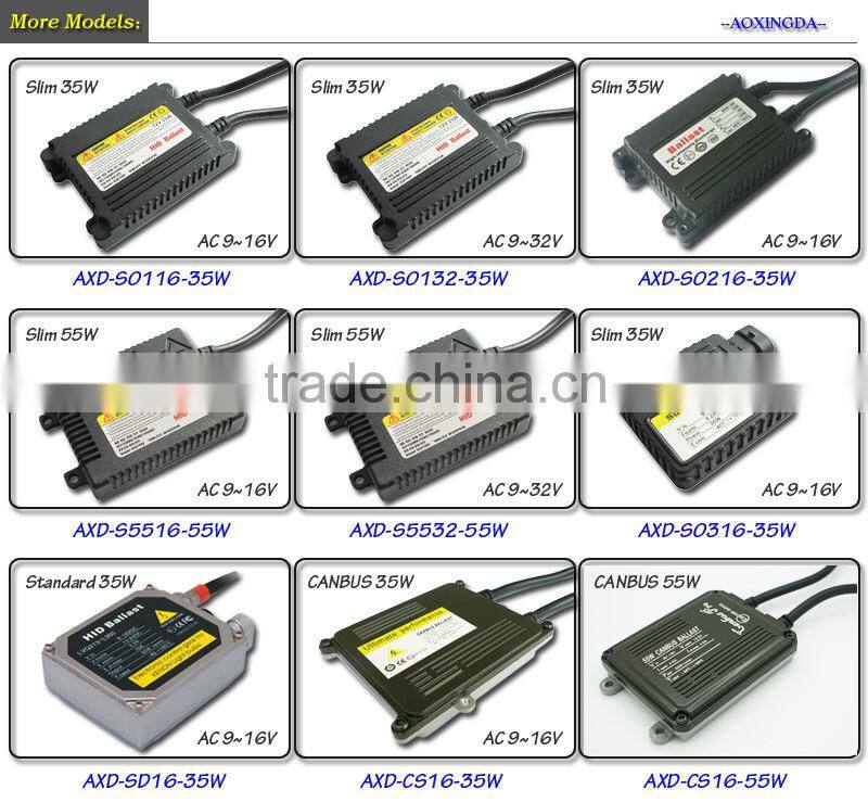 Long life AC 9~16V 35W slim HID ballast