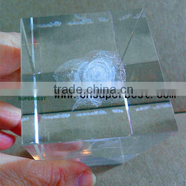 Alibaba China Clear Acrylic Block With Rose