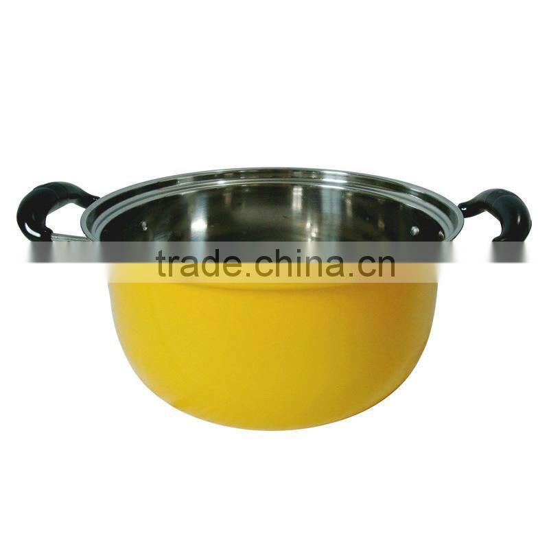 stainless steel colorful painted nonstick multi stock pot set