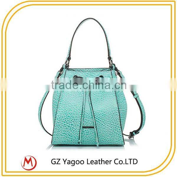 Ladies shoulder bag popular Occident women PVC bucket bag with chain