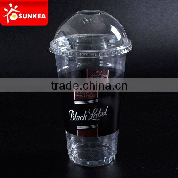6oz / 12oz / 16oz clear disposable plastic cups with dome lids