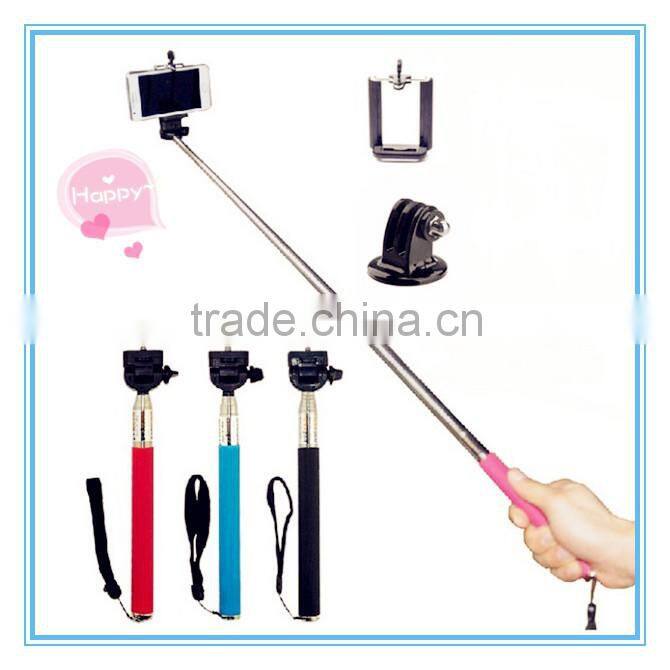Portable Handheld Self-Timer Monopod for Camera & Phone Telescopic Extendible Selfprotrait Stand Holder for Iphone / Samsung