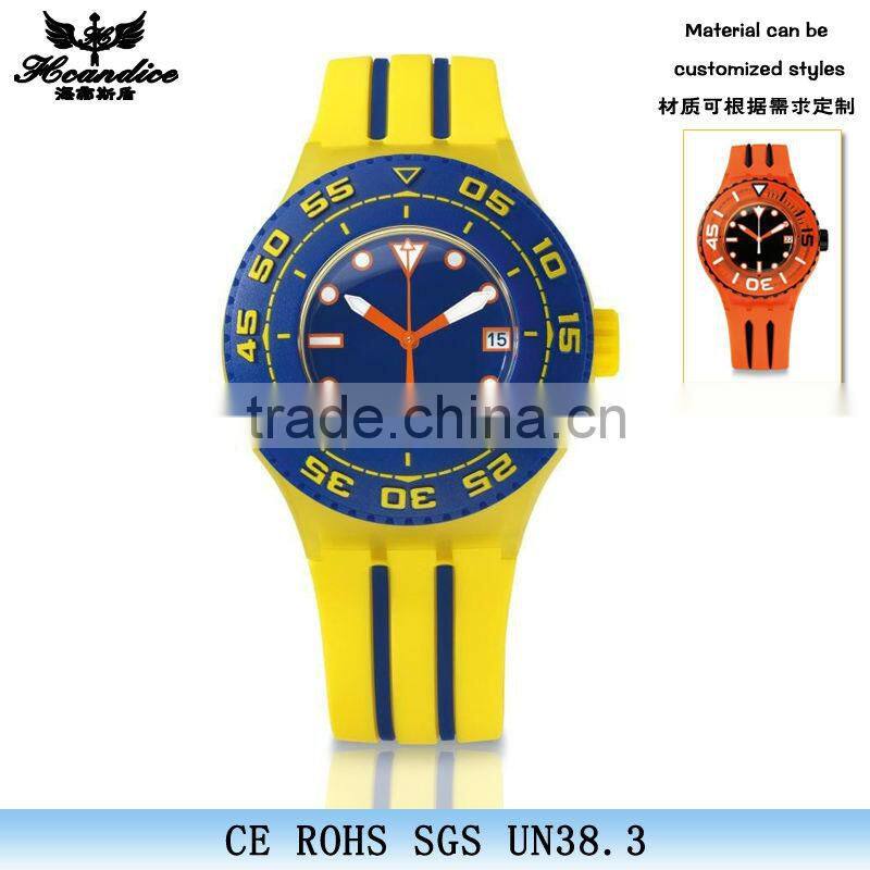 best sale alloy waterproof silicone jelly wrist watch