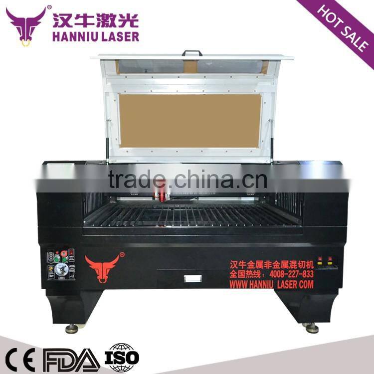 260W 1300*900mm HQ-1390 co2 laser cutting machine with the dust cover for metal and non-metal