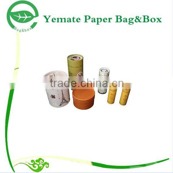 high quality custom made pink color printed cylinder candle paper box, candle paper tube packaging