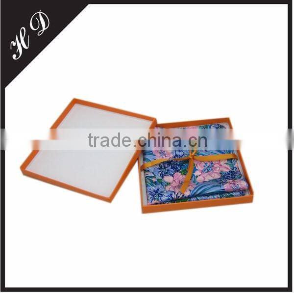 Custom Orange Handkerchief Gift Box