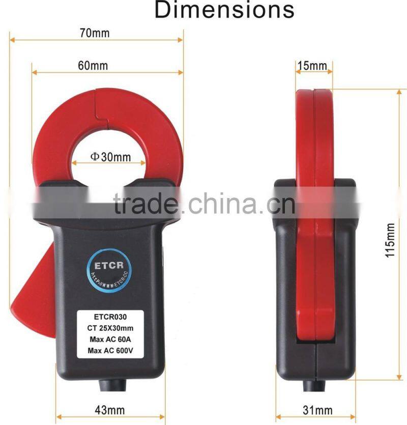 ETCR030 High Accuracy Clamp AC Leakage Sensor