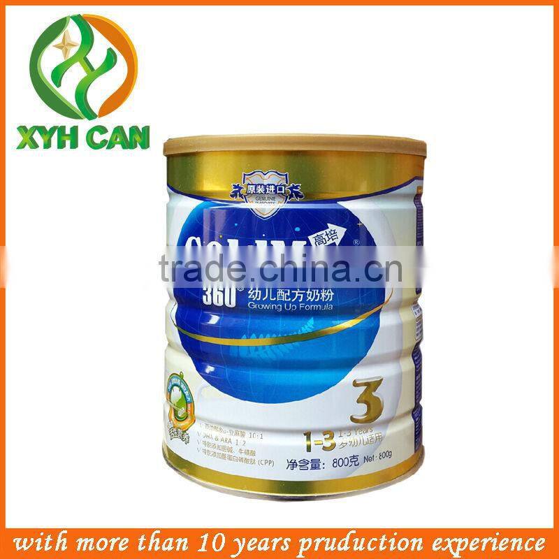 the manufacturer milk powder box /empty metal tin cans wholesale