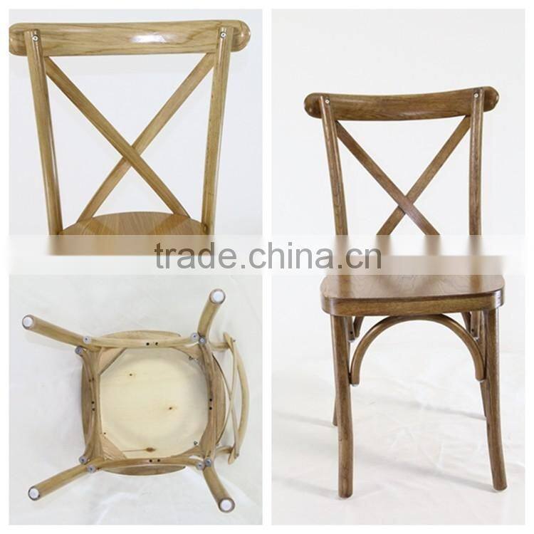 French Style Oak X Cross Back Chair