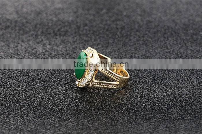 Zinc alloy gemstone rinestone latest design simple stone gold finger ring designs