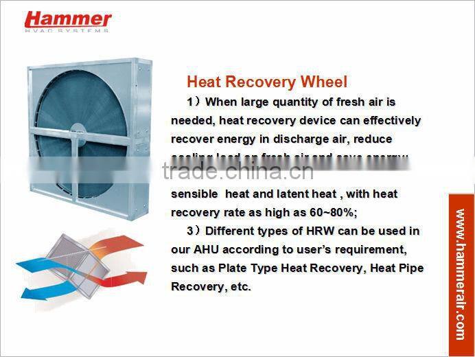 CE certified water or DX hygienic air handling unit