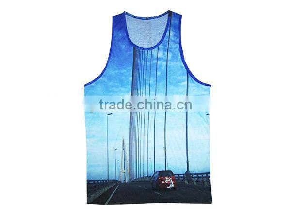 Custom Sublimation Tank Tops Fashion Design for 2015