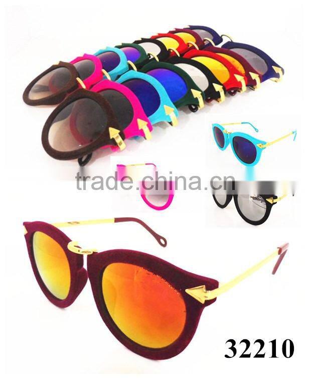 2015 the newest and popular sunglass with flocking materials