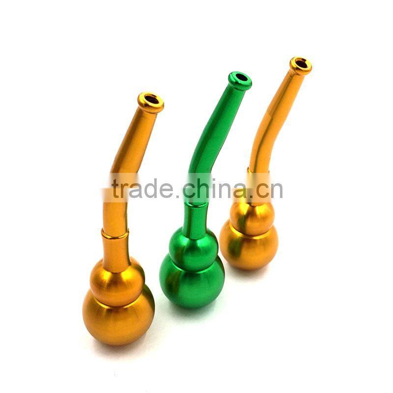 2015 New mental smoking pipe gourd pipe bending type