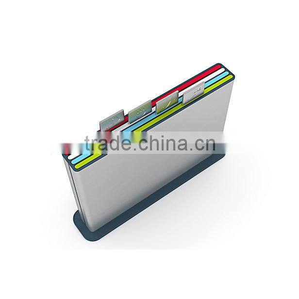 Stainless steel colored chopping block