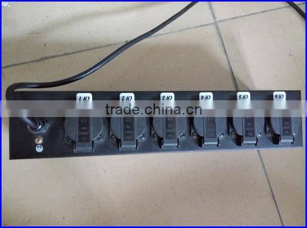 good market wholesale 6 way, 8 way, 10 way power divider switch box switch board 6 road