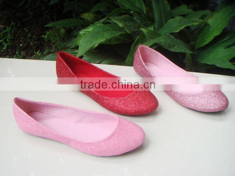 Gold glitter material women gender hot-sell flat dance jazz shoes