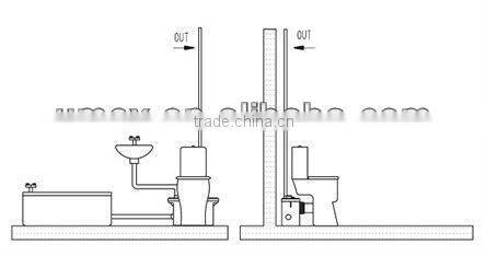 HMAC-400A Sanisplit macerator pump toilet for sewage lifting