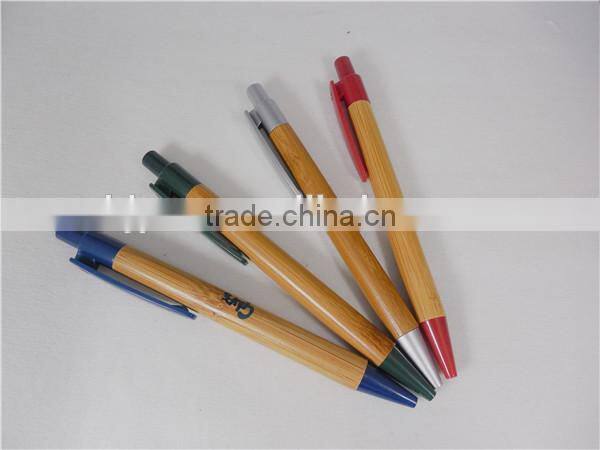 Customized Logo Shiny Wooden Ball Pen In Straight Barrel,Eco Wood Pen Set