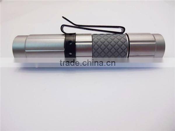 GS-5019 Aluminum 0.75W strong light led small torch light with rubber and clip
